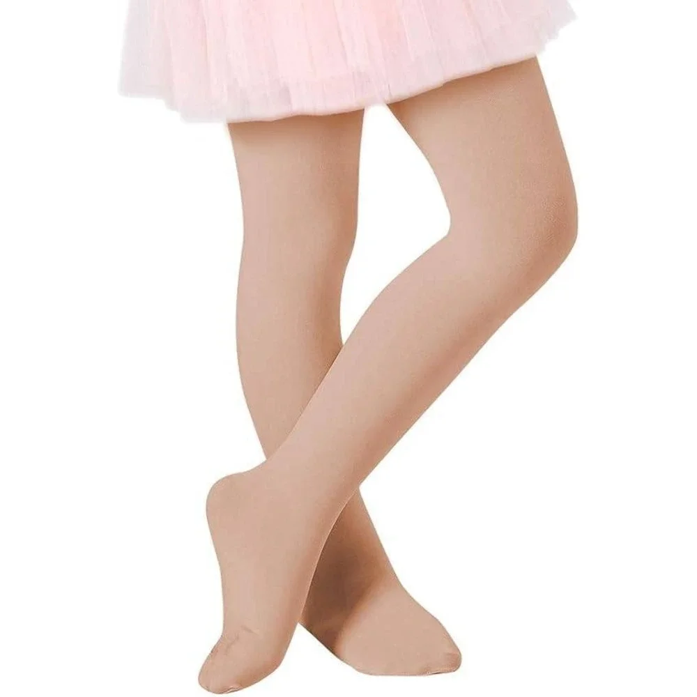 Century Star 4 Pairs Nude 3-6Y Tights for Girls-Soft Footed Ballet Dance Toddle